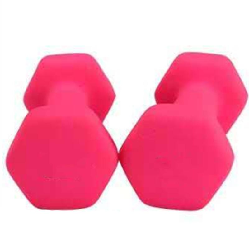 

Hex Dumbbell Suitable for Children Ladies Dumbbell Matte Cast Iron Dipped Gym Yoga, Pink
