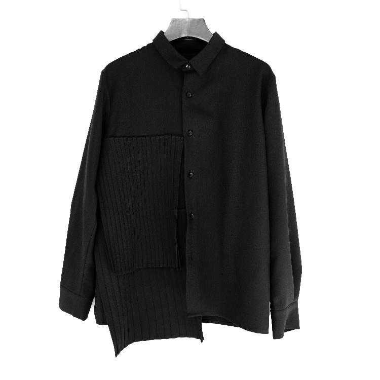 

2021 Self-made of Men New Ruffle Sewing Shirt. -6xl!! M5KA, Black