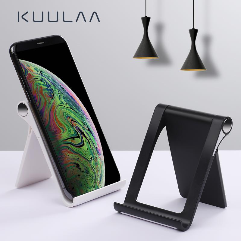 

KUULAA Mobile Phone Holder Stand Universal Foldable Holder For 11 Pro Max Desk Tablet Stand Cell Phone For, Black