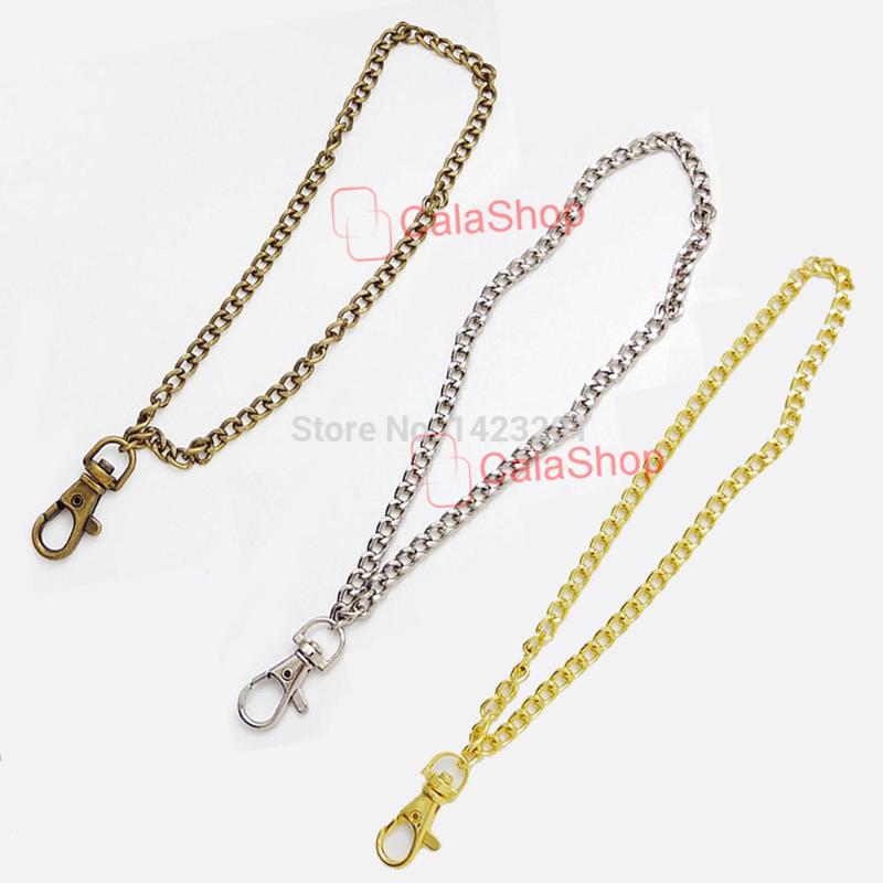 

25 Sets / Lot Pocket Chain Link Wrist With Swivel Clasps Clips Snap Chain For Wristlet Bags Shoulder Strap Wholesale