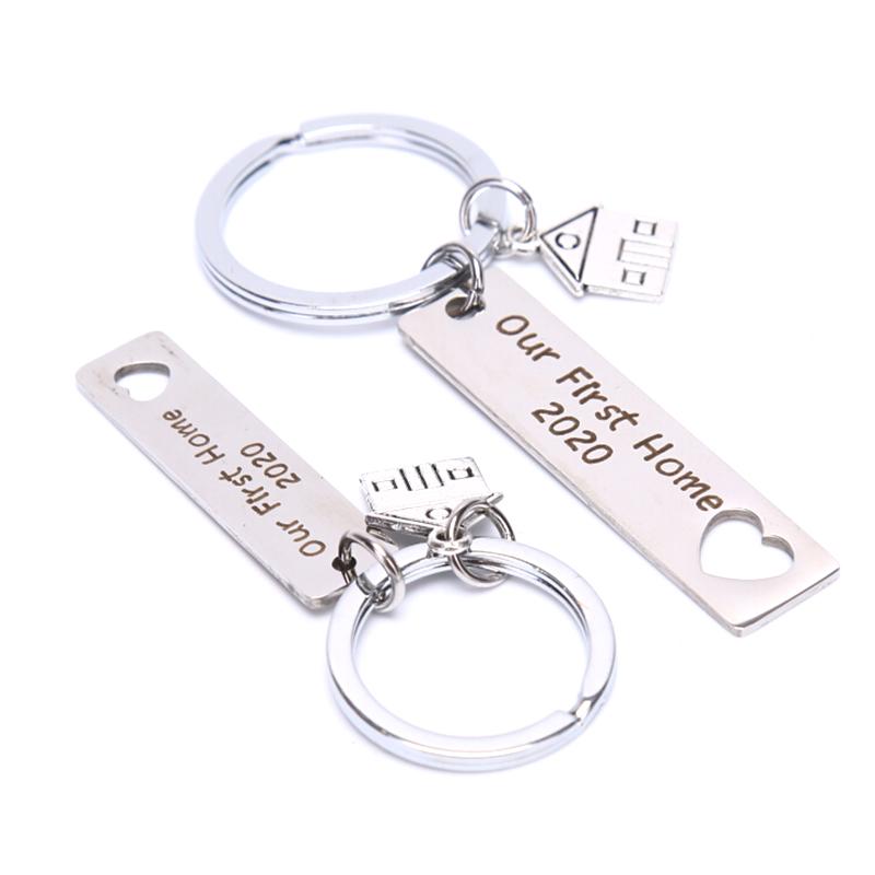 

Our First Home 2020 Keychain House Badge Fashion Personality Family Jewelry Gift