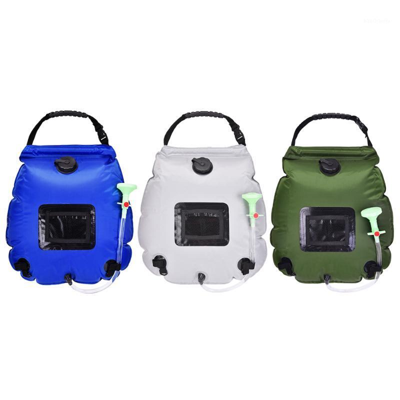 

AT6628 20L Solar Water Storage Bag Outdoor Camp Hiking Heating Shower Bags Camping Portable Outdoor Elements for AOTU1, Army green