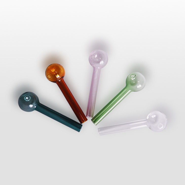 

Colorful Glass Oil Burner Pipe Great Smoking Tube Hand Tobacco Dry Herb Cigarette DIY Handcraft Gift