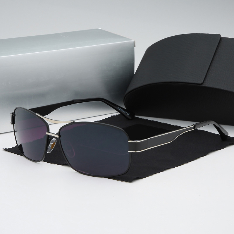 trhtfgjszj High quality Polarized lens pilot Fashion Sunglasses For Men and Women Brand designer Vintage Sport Sun glasses With case and box