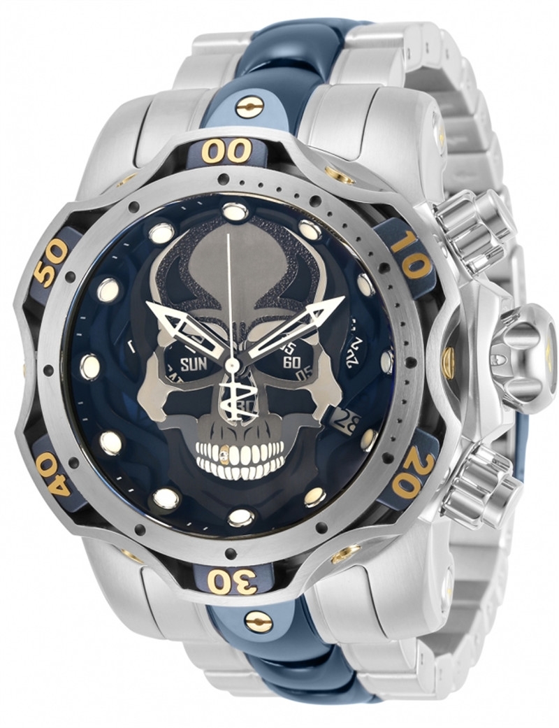 

Invincible Watch Reserve Venom Men Model 30351 - Men's Swiss Quartz Watches 52.5mm Stainless Steel, Slivery;brown