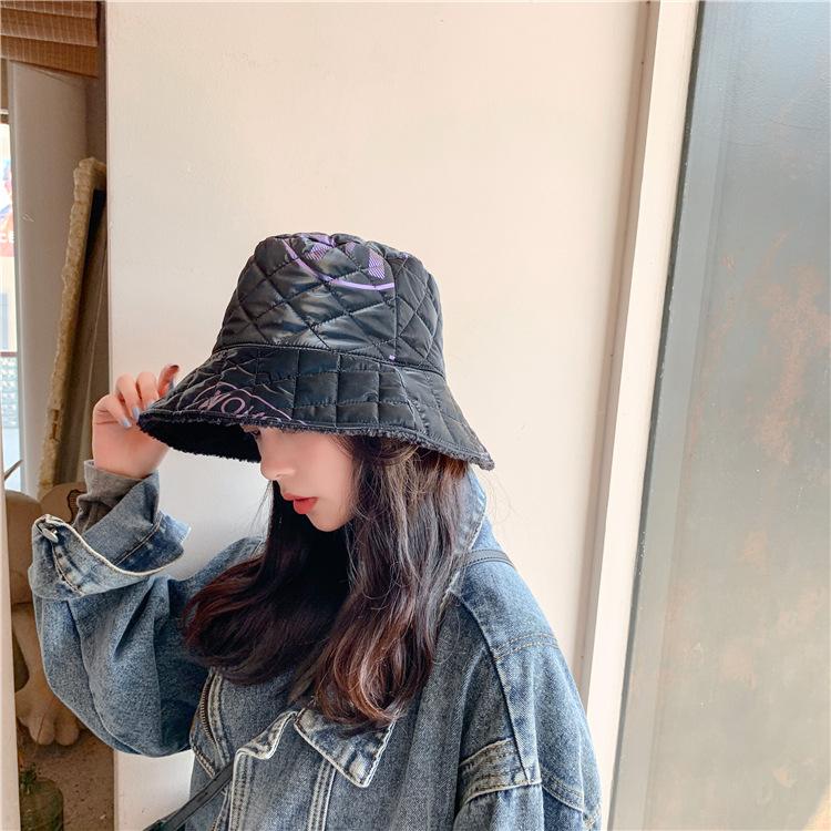 

Hat Women's Winter Cashmere Warm Bucket Hat Men Double Sided with Plush Shopping Panama Fisherman Cap Fedora Harajuku, Pk
