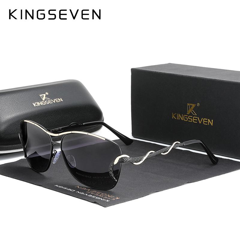 

KINGSEVEN Vintage Women's Glasses Gradient Lens Polarized Sunglasses Women Brand Design UV400 Oversized Shade lentes de sol