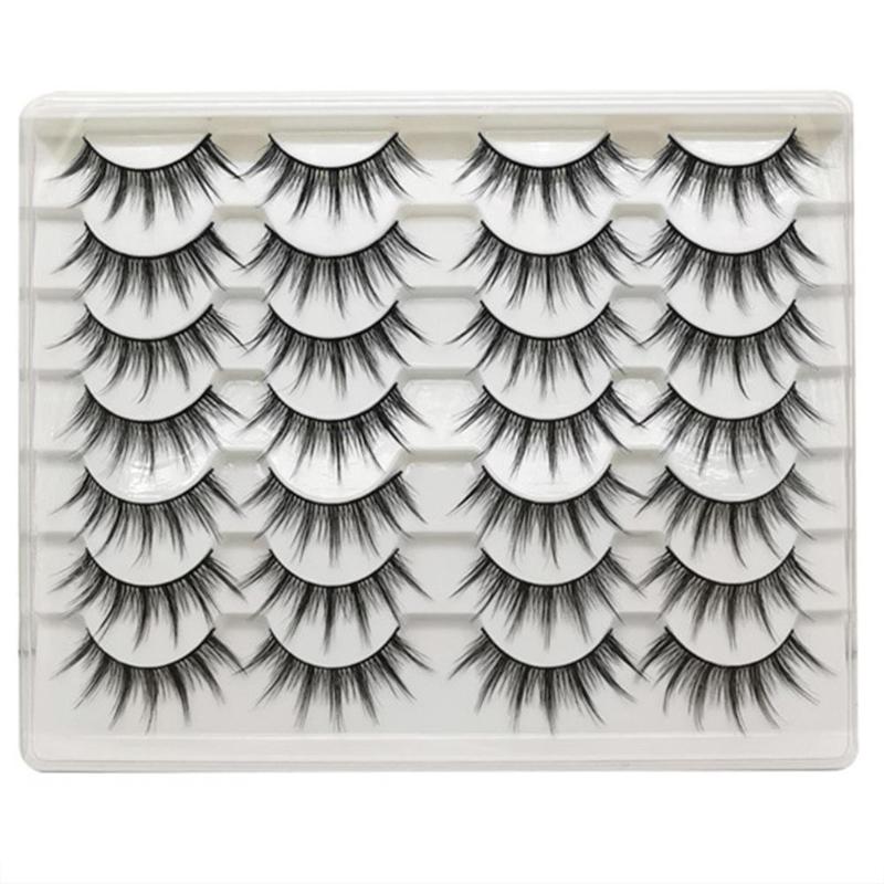 

14 Pairs 3D Natural Handmade Thick False Lash Eyelashes Extension Eye Makeup