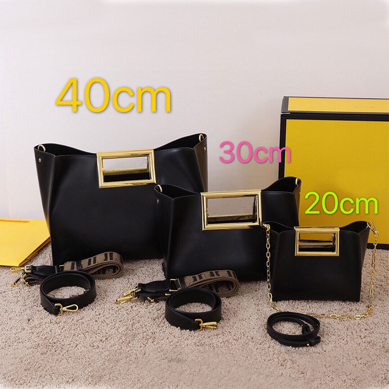 

Handbag Tote Bag Shoppping Bags Large Capacity Package Plain Cowhide Real Leather Hardware Plain Embroidered Letter Removable Sholder Strap High Quality Handbags, Color 1