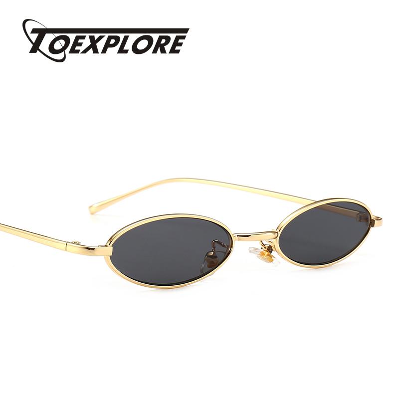 

TOEXPLORE Oval Women Men Sunglasses Metal Frame Brand Designer Eyewear Luxury Mirror Sun glasses New Fashion High Quality UV400