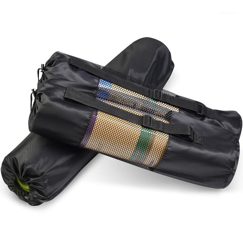 

1PCs Waterproof Yoga Backpack Yoga Mat Bag Black Backpack Bag Nylon Pilates Carrier Mesh Pouch Adjustable Strap Gym Bags1, Red