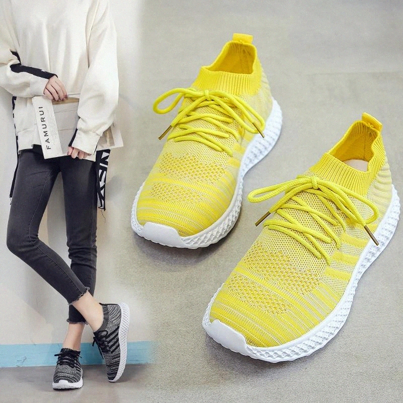 

Breathable WoMen Sneakers FeMale Shoes Adult Red Black Gray Comfortable Non-slip Soft Mesh WoMen Shoes Summer Size 39-44 #1N2T