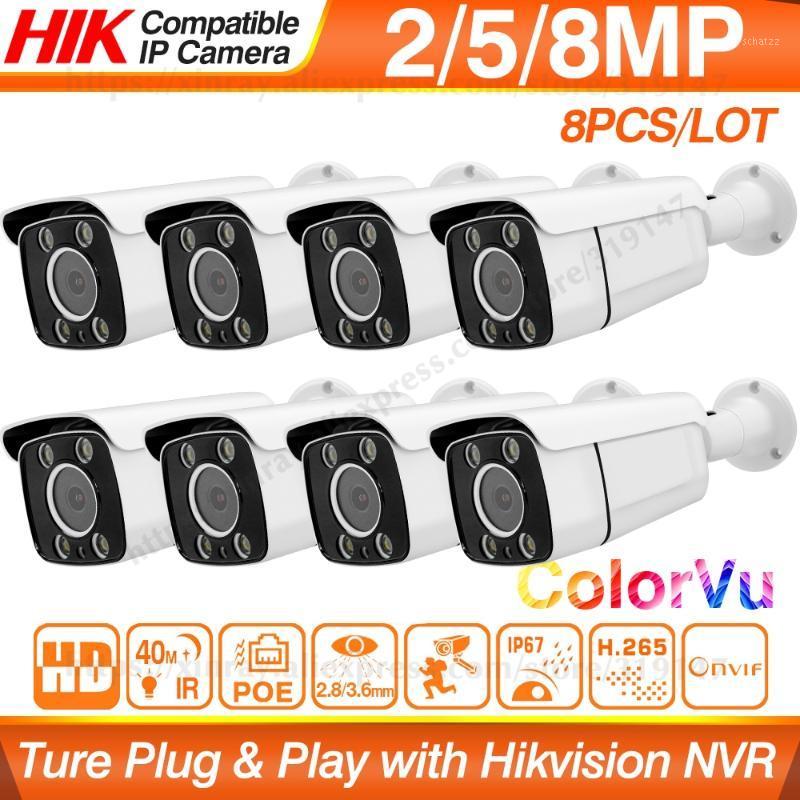 

Hikvision Compatible 5MP POE IP Camera Full time Color 8MP Network IPC ColorVu ONVIF Hikvision Protocl For NVR 8pcs1