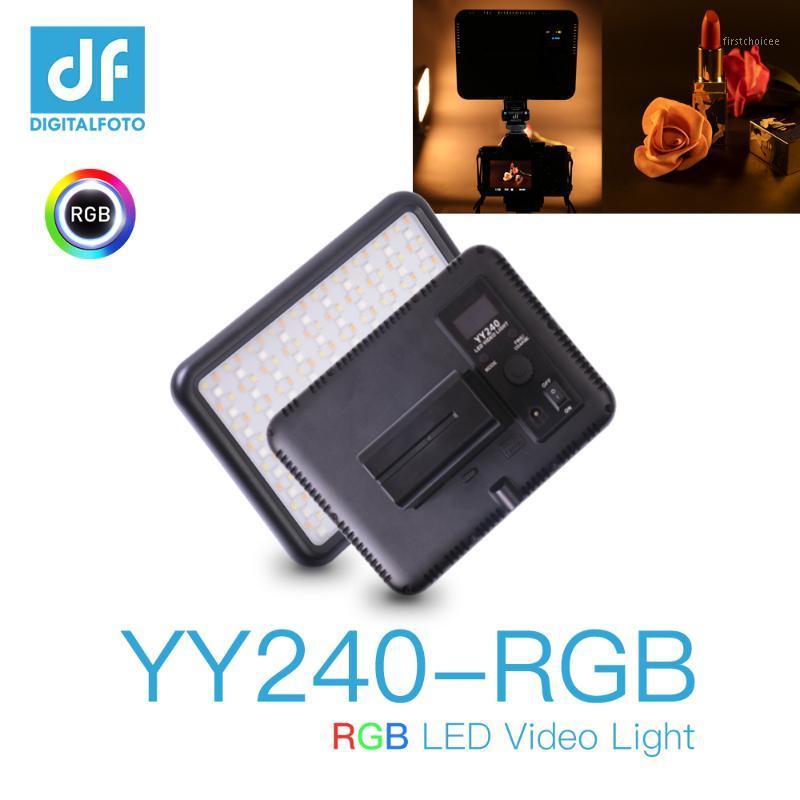 

Video YY240 2500-8500K Dimming RGB LED Continuous Panel Light Background Light for Camera Camcorder Full Color with 10 Lighting1