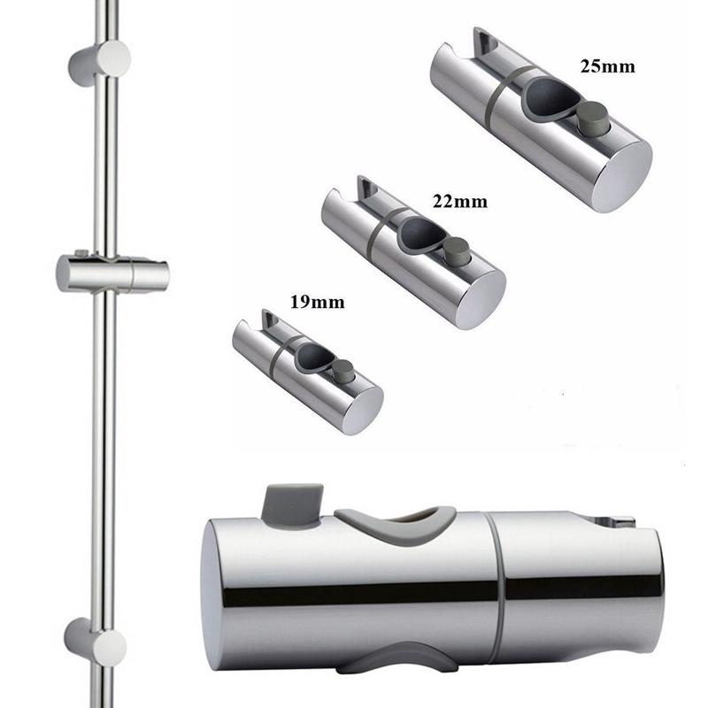

1PC 19-25MM ABS Replacement New Hand Shower Bracket Rail Head Slider Clamp Adjustable Shower Holder Chrome Plated Bathroom Tools