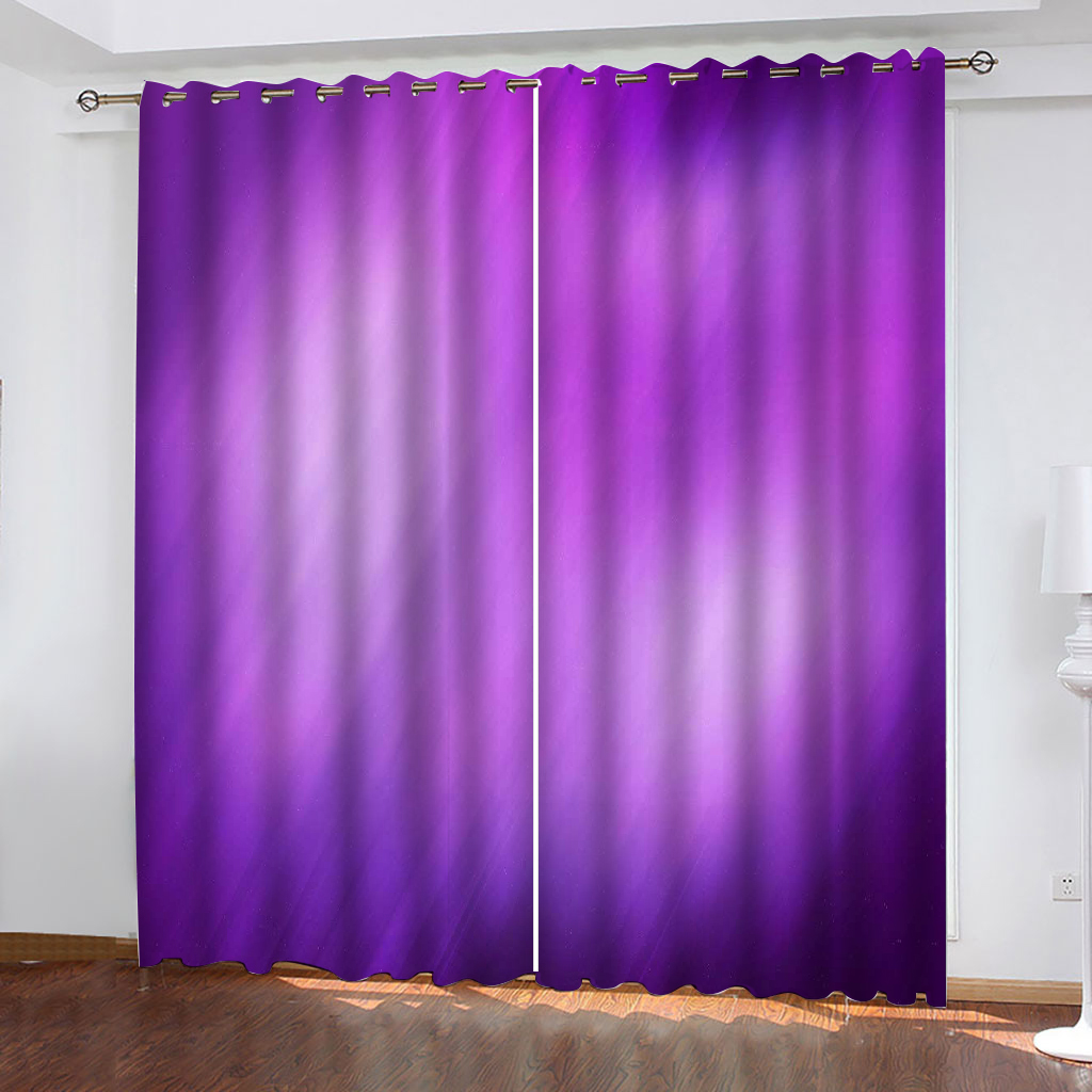 

Modern Home Decoration Living Room Curtains purple solid curtains 3D Curtains For Living room Blackout