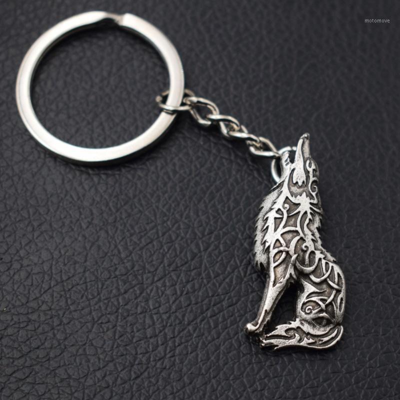 

12pcs Norse Viking Celtics Wolf Keychain Wolf Voices Head Original Amulet Animal Jewelry1