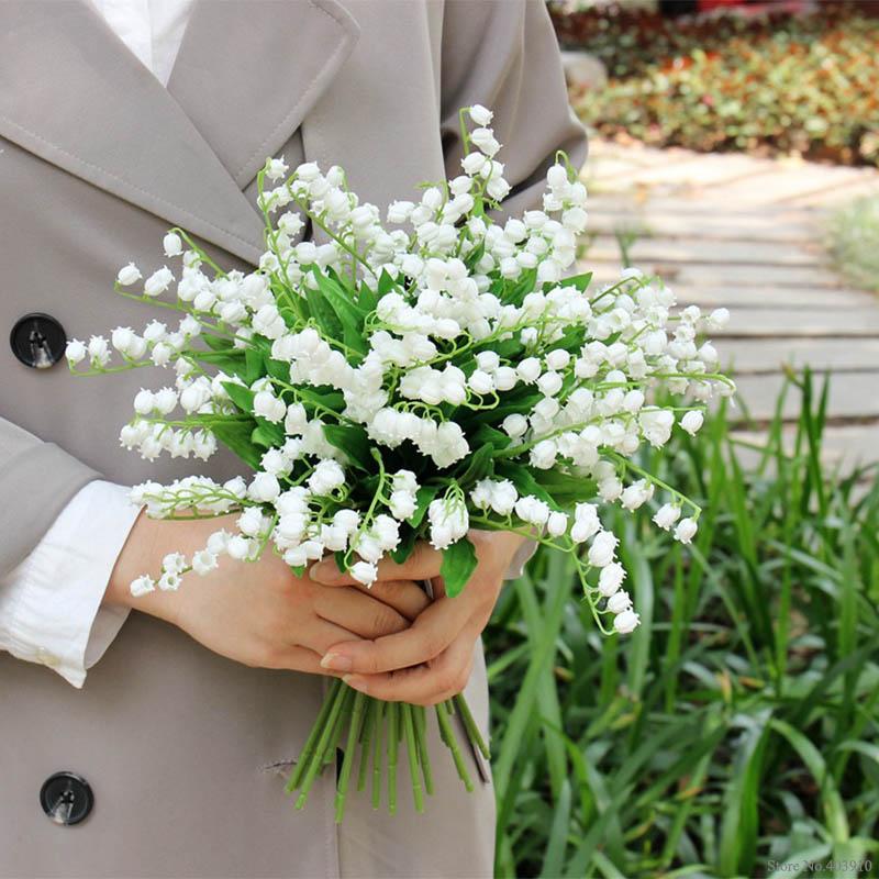 

2020 Artificial Campanula flowers Plastic Wind Orchid fleur artificielles for Home wedding decoration fake Flower flores wreath, 1 pcs