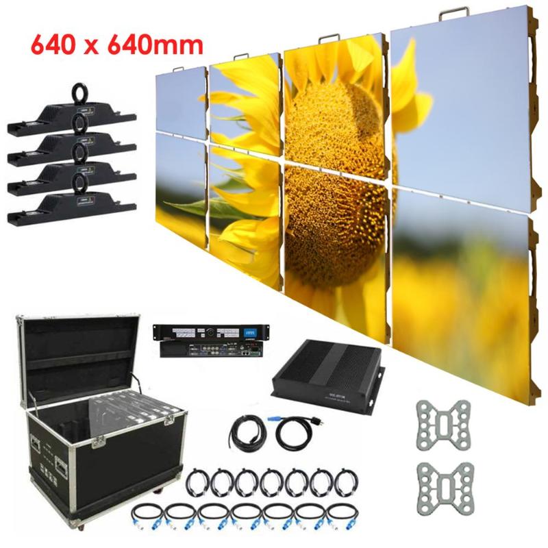 

8pcs/6pcs package P8 outdoor SMD 640mmx640mm rental cabinet rgb led sign board ,video pantalla led display