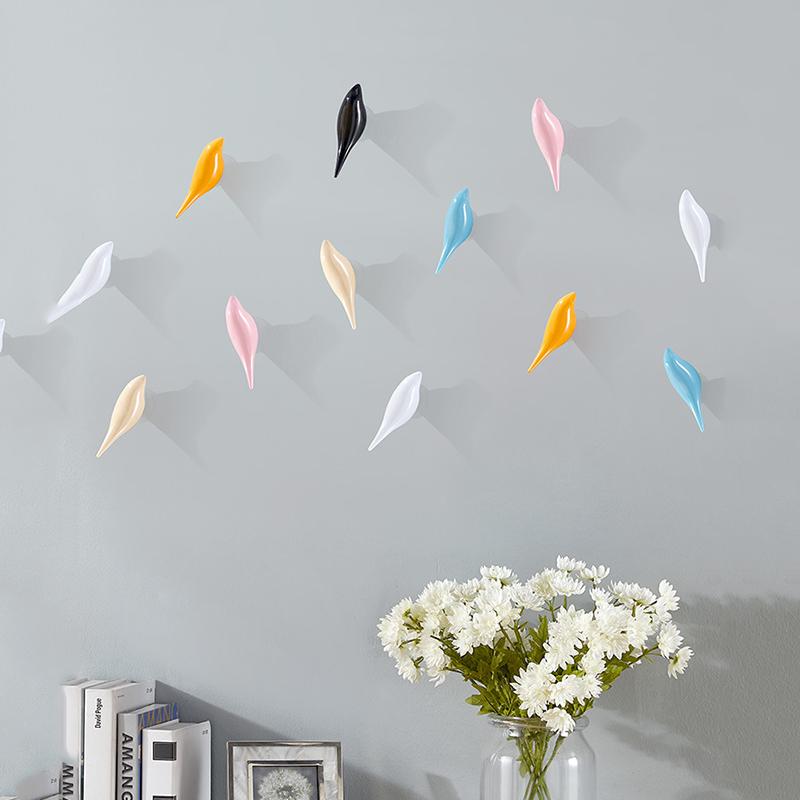

Resin Birds Home Door Wall Hanger Room Creative Model Hooks Housekeeper Sucker Hooks Key Hat Scarf Decoration