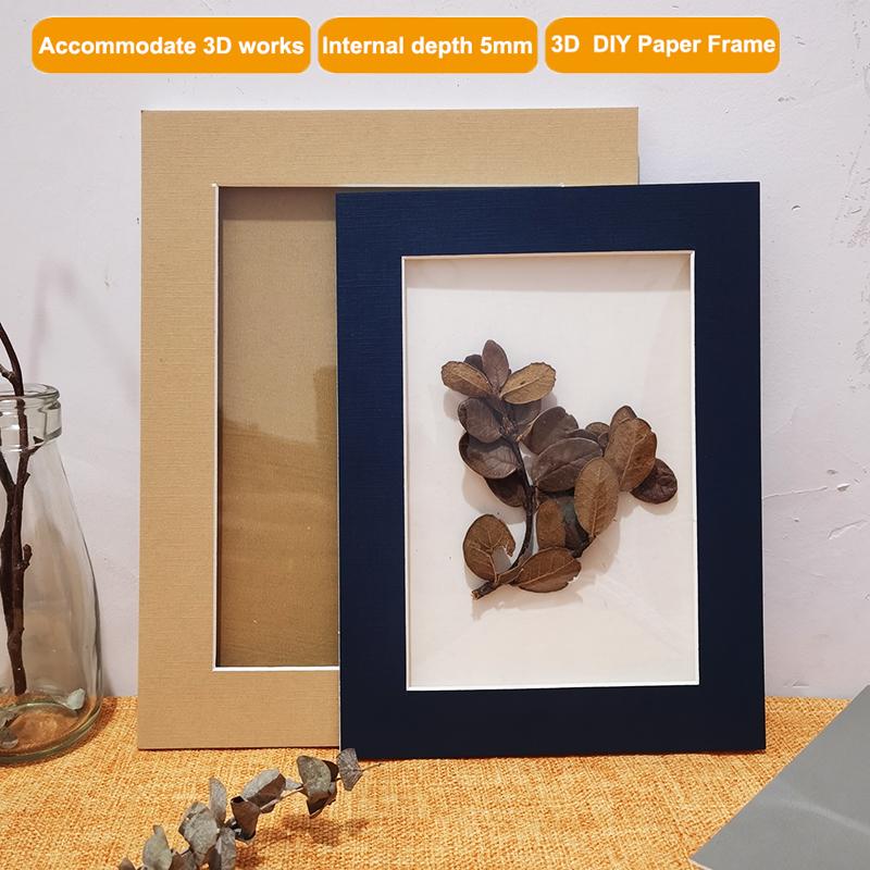 

85Pcs/Set DIY Paper Photo Frame Internal Depth 5mm For Displaying Oil Painting Plant Specimen Paper Picture Frame Photo Decor