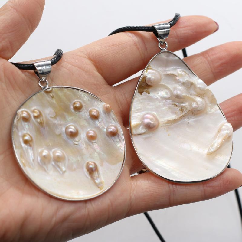 

Natural Shell Pendants Vintage White Mother of Pearl Shell Pendant for Jewelry Making Necklace Earring