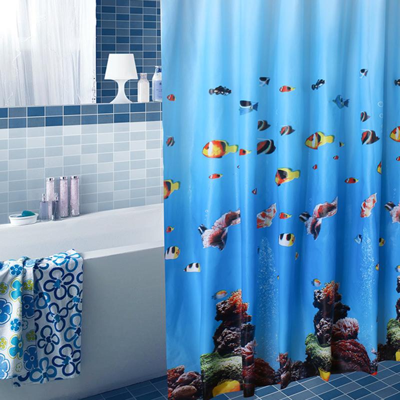 

Shower Curtains Waterproof PEVA Curtain Bathroom Bathtub Products Decor With Hooks