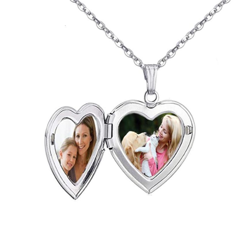 

My Forever in Stainless Steel Love Heart That Holds Pictures Photo Locket Necklace for Women Girls WFQH, Silver
