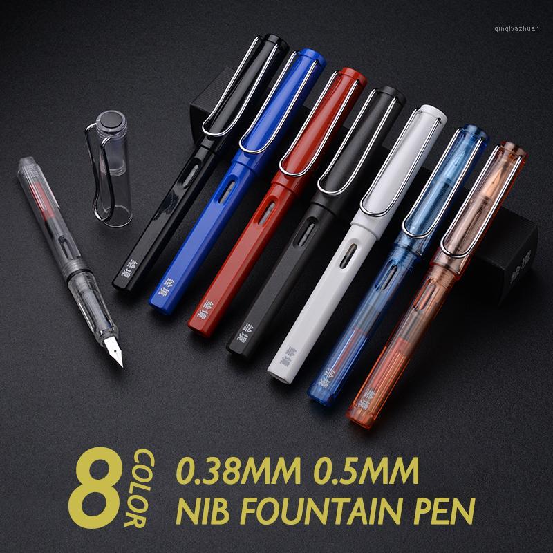 

High Quality 0.38MM 0.5MM Nib Fountain Pen Set Fine Signature Pen For School Office Writing Students Calligraphy Supplie1, Red