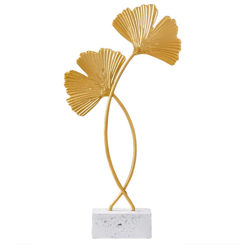 

Figurines Statue Living Room Home Decoration Nordic Minimalist Tabletop Sculpture Ornament Photography Props Study Ginkgo Leaves