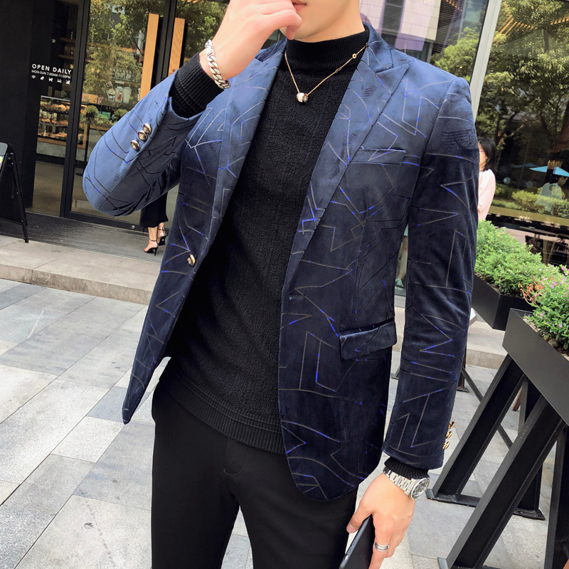 

2020 Luxury Men's Spring Blazer Wedding Party Stage Club Letter Print Jacket Hombre Formal Blazers Size 5xl I943, The pictures