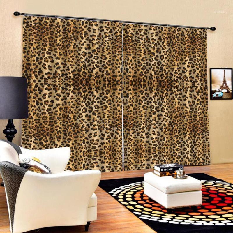 

tiger curtains Luxury Blackout 3D Window Curtains For Living Room Bedroom Customized size personality1, As pic