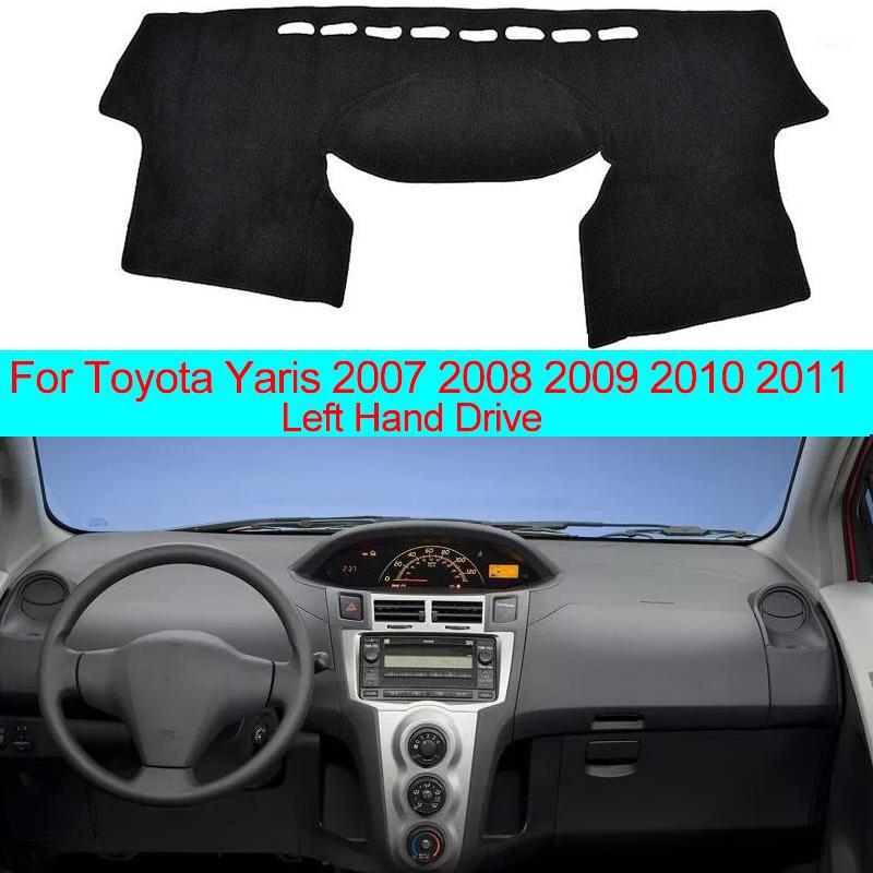 

2 Layers Car Dashboard Cover Carpet Cape Dash Mat For Yaris 2007 2008 2009 2010 2011 LHD Dashmat Sun Shade Pad Cushion1
