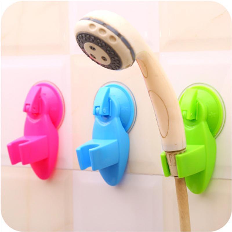 

Adjustables hower set Bathroom Suction Cup Shower Head Holder Plastic Vacuum Wall Mount G08 Drop ship1