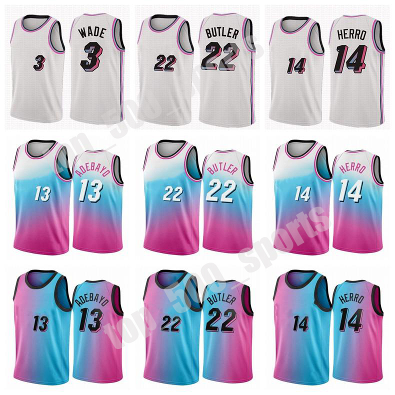 

Men Jimmy Butler Bam Adebayo Tyler Herro Duncan Robinson 2020/21 Swingman City Basketball Jersey New Uniform, Colour 3
