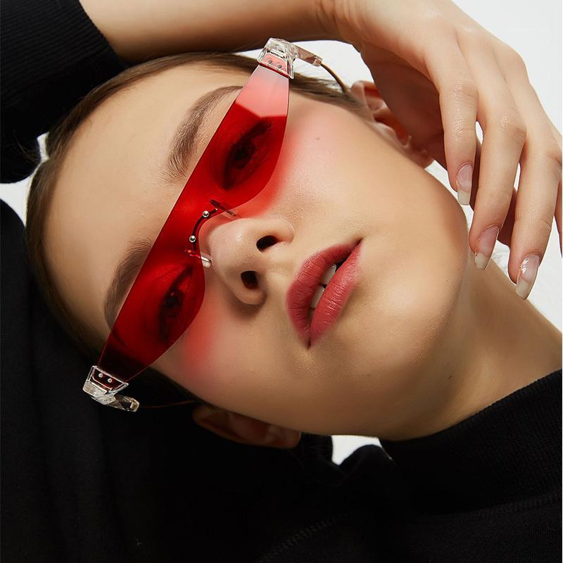 

WERGASUN 2020 New Sunglasses Women Fashion Designer Red Clear Small Lens Personality Sun Glasses Shades UV4001