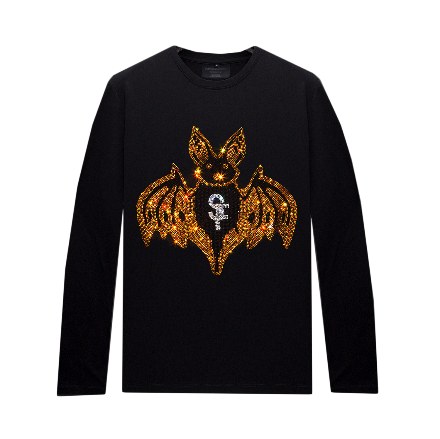 

Autumn Rhinestone Long Sleeve T-Shirts for Men with Designs - Soft Cotton Blend Streetwear Shirts Casual Tops Unisex, 137