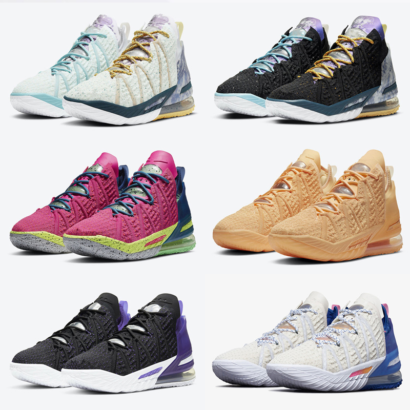 

2021 New XVIII 18 Los Angeles By Night Melon Tint Shoes James 18 Men Sport Shoes Size 40-47, As photo 4
