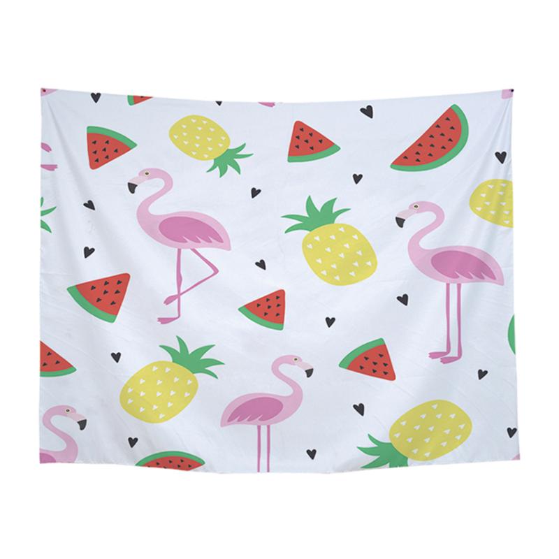 

100% Polyester Flamingo Printed Tapestry Wall Hanging 130x150cm Dorm Decor Blanket 79x59inch Carpet Bedroom Rug
