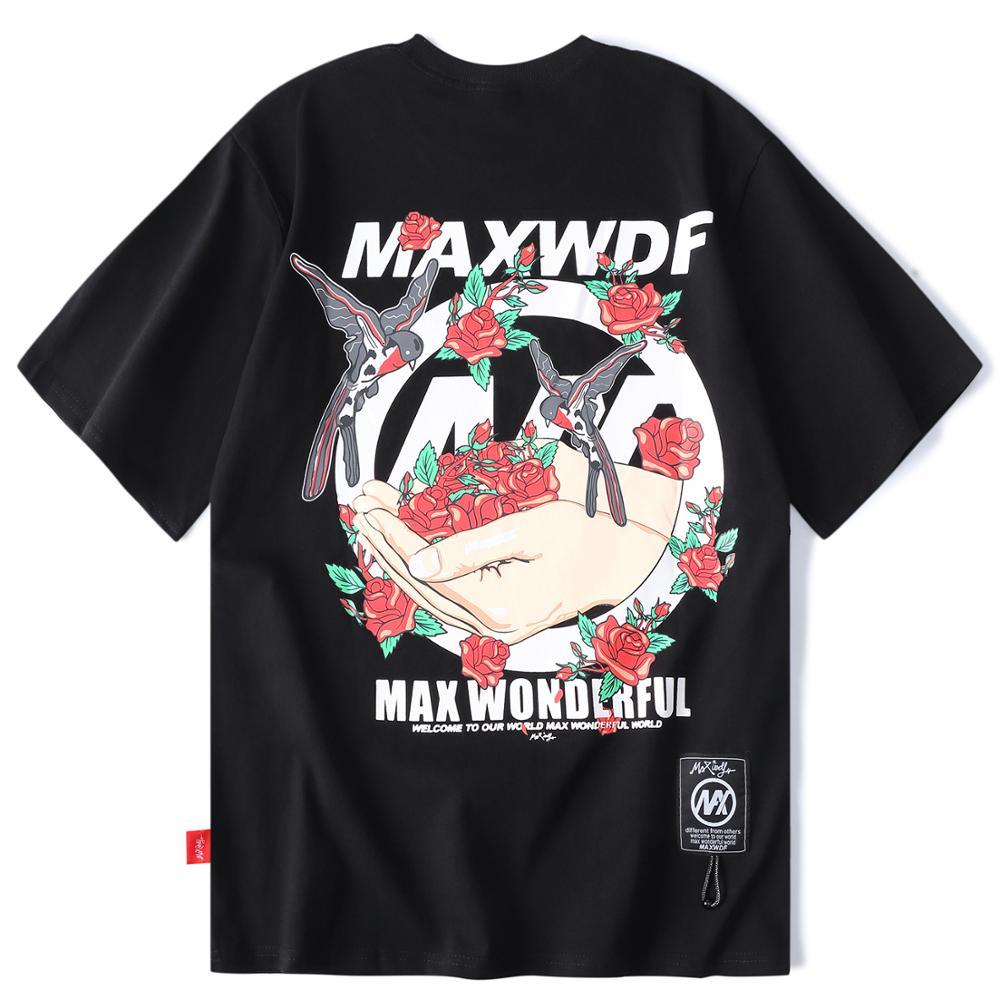 

2021 New Men's Africa Eden Harajuku Printed T-shirt Fashion Hip-hop Famous Street Clothing Short Sleeve Loose 932m, Black