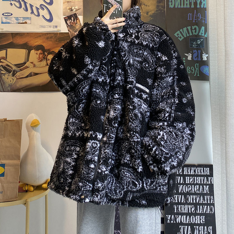 

2021 New Tide Boy's Men Winter Wear Loose of Cotton Wool in Men's Clothes New Coat Arrival Factory UNPW, Black