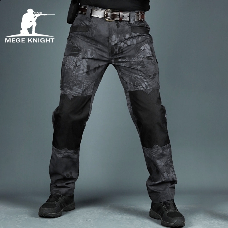 

Mege Brand Urban Tactical Cargo Pants Military Camouflage US Army Combat Trousers Jogger Pants Working Clothing Street Pants 201125, Cpbk