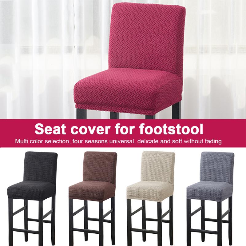 

Slipcover Stretch Removable Pub Counter Stool Universal Chair Cover Anti Dust Reusable Banquet Polar Fleece Dining Room Washable