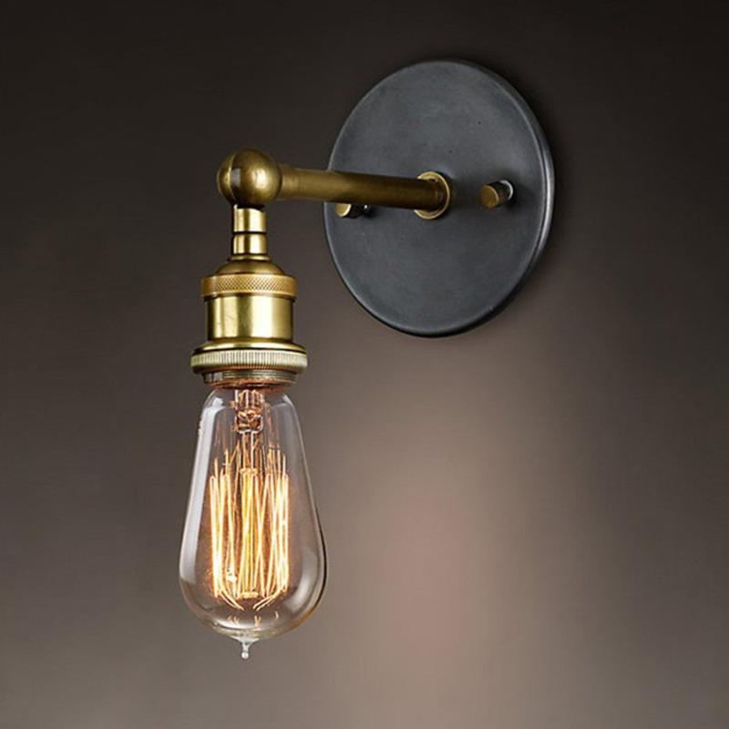 

GZMJ Vintage Country Style Loft Metal Wall Light Retro Brass Wall Lamp Adjustable Industrial Sconce Lamp/Lampe/Lighting Fixtures