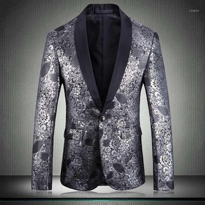 

New Male Blazer Luxury Jacquard Single Breasted Mens Party Blazers Plus Size 5xl Blazer Masculino Slim Fit Mens Jacket1, Color as pictre