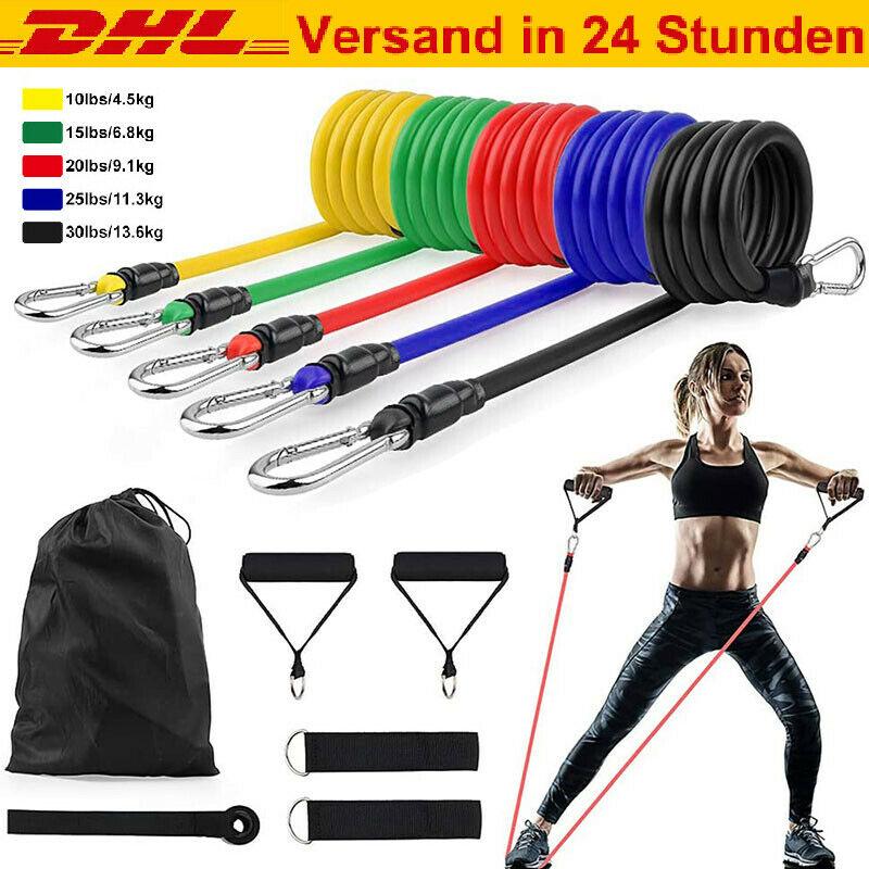 

11Pcs/Set Latex Resistance Bands Crossfit Training Exercise Yoga Tubes Pull Rope Rubber Expander Elastic Bands Fitness Equipment