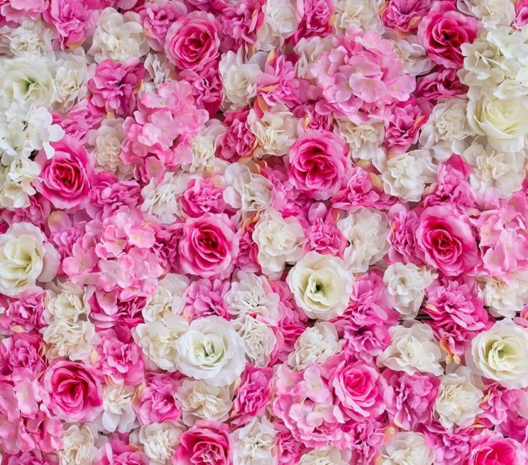 

3D Artificial Flower backdrops wall decoration Silk Rose Flower Party Decorative Silk Hydrangea shop shower wall display 40X60cm, Pink