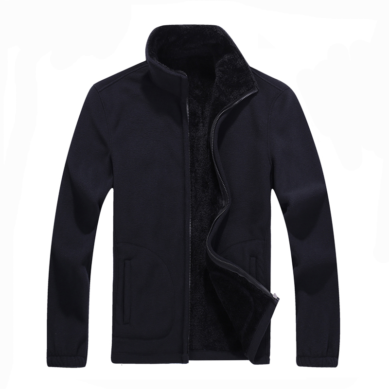 

2021 New Plus Size 6xl 8xl Mens Softshell Fleece Casual Jackets Men Warm Sweatshirt Thermal Coats Solid Thickened Brand Clothing 3n6m, Red