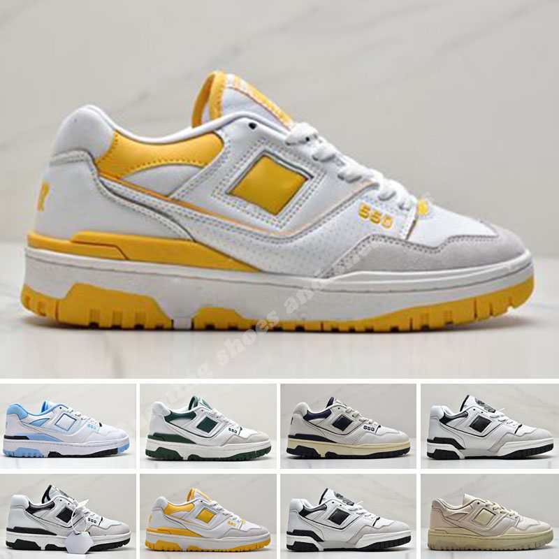 

Authentic OG With Socks Women Mens 550 BB550 Sports Shoes White Grey Black Oreo Aime Leon Dore Green B550 Rich Paul Red Syracuse Trainers Designer Platform Sneakers, Color 1