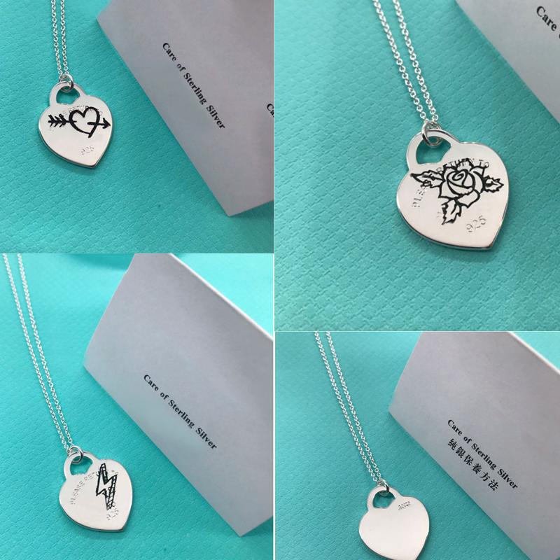 

925 love lettering Sterling Silver Necklace original design fashion jewelry lady Necklace wedding party accessories lady Necklac